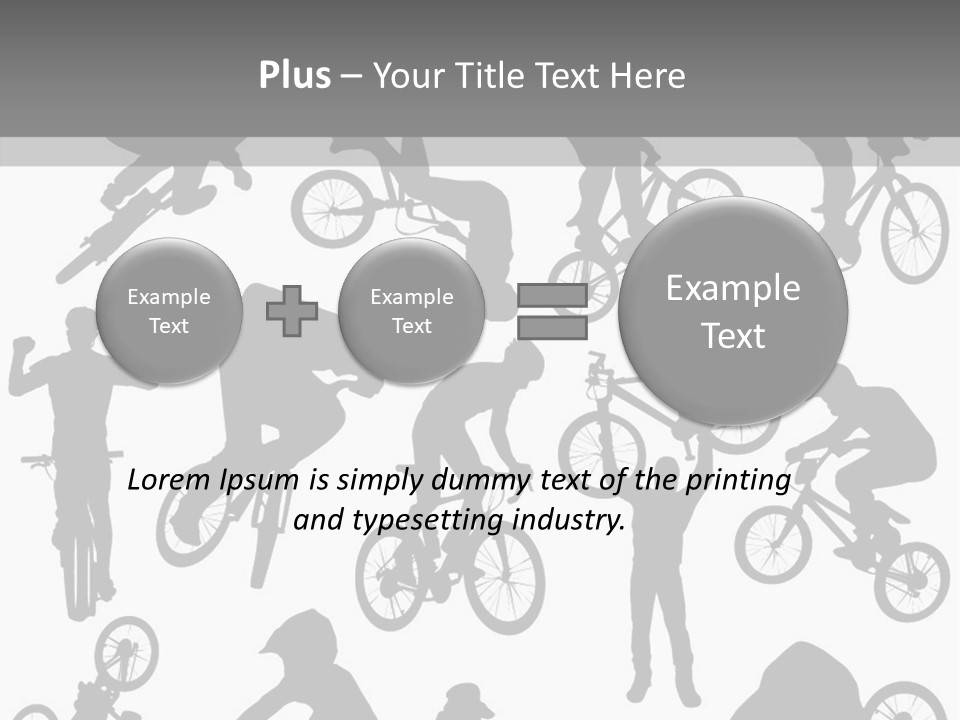 Mountain Drawing Bike PowerPoint Template