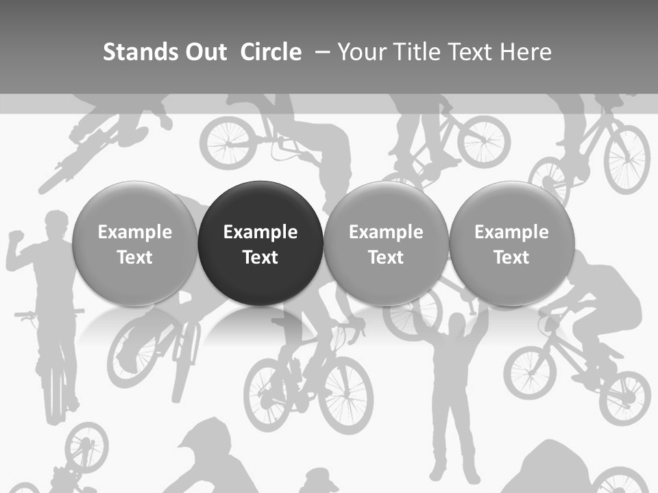 Mountain Drawing Bike PowerPoint Template