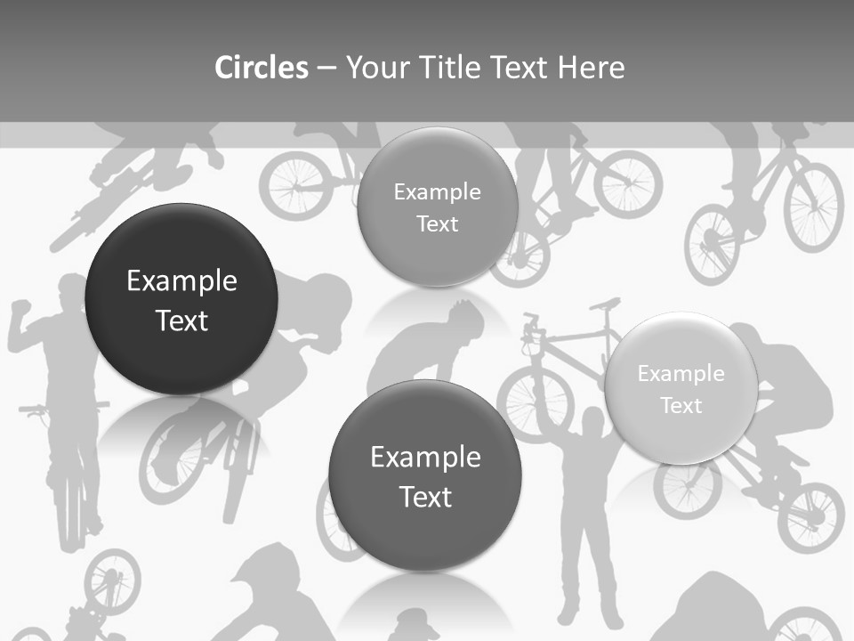 Mountain Drawing Bike PowerPoint Template