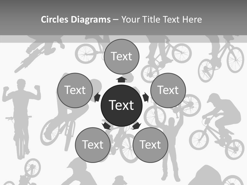 Mountain Drawing Bike PowerPoint Template