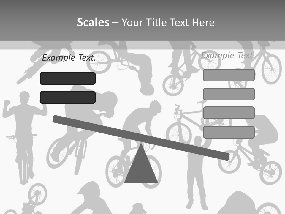 Mountain Drawing Bike PowerPoint Template