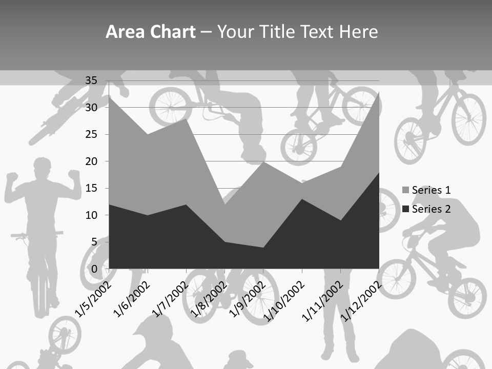 Mountain Drawing Bike PowerPoint Template