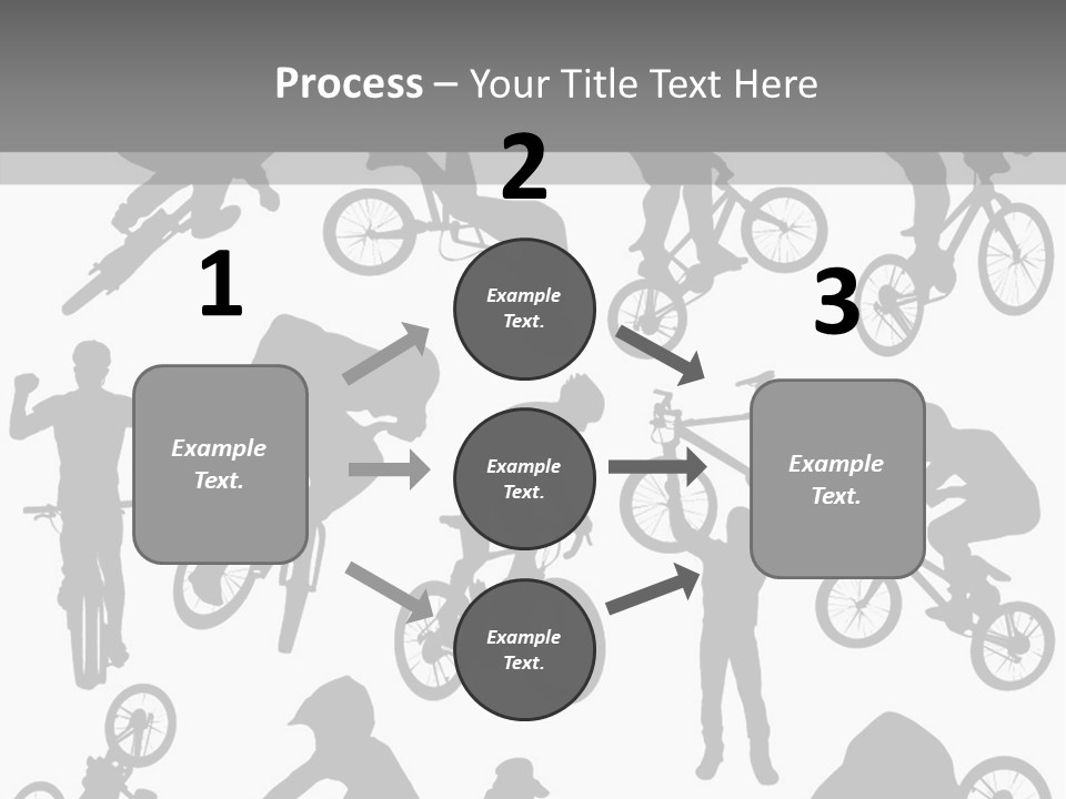 Mountain Drawing Bike PowerPoint Template