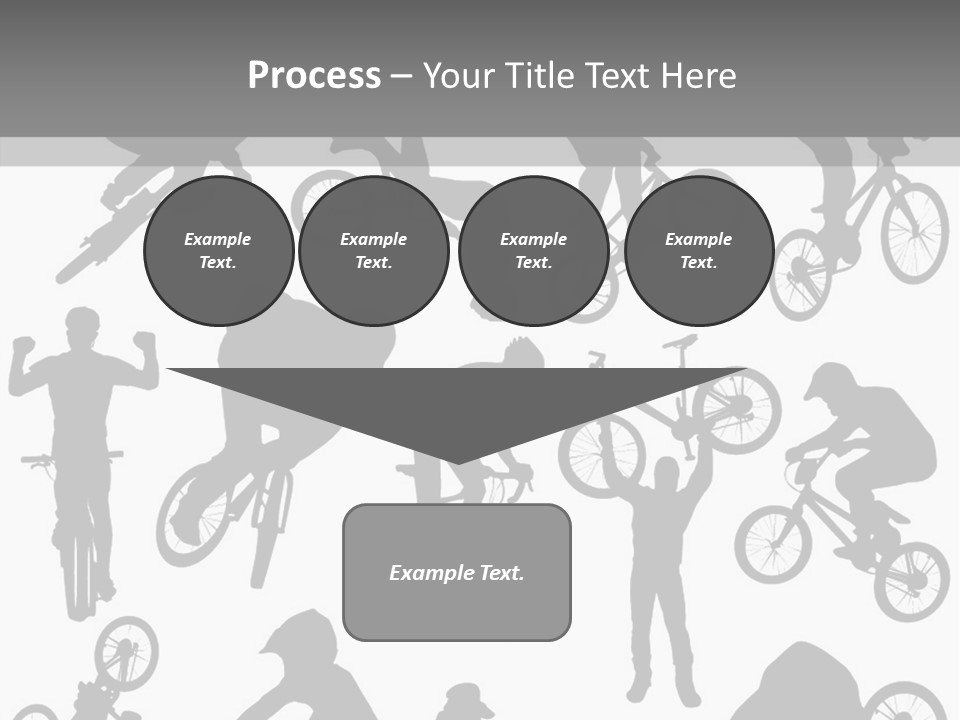 Mountain Drawing Bike PowerPoint Template