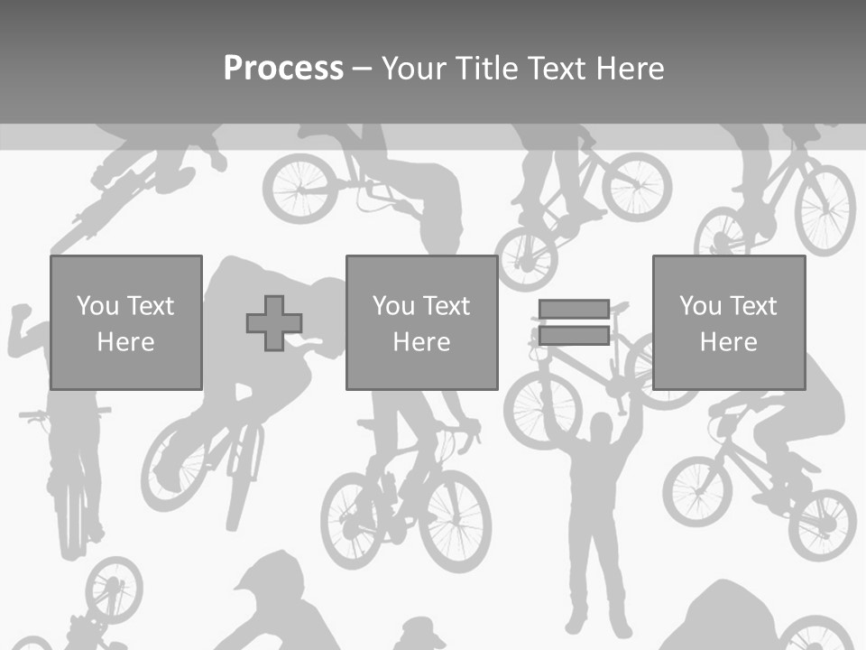 Mountain Drawing Bike PowerPoint Template