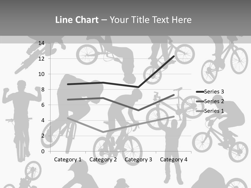 Mountain Drawing Bike PowerPoint Template