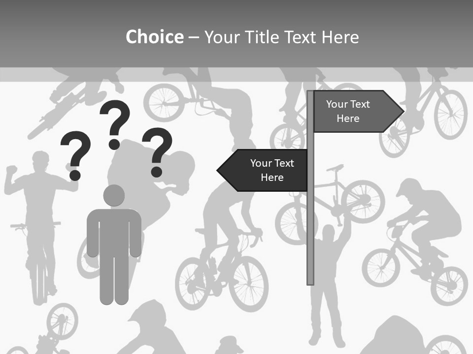 Mountain Drawing Bike PowerPoint Template
