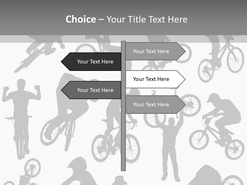 Mountain Drawing Bike PowerPoint Template