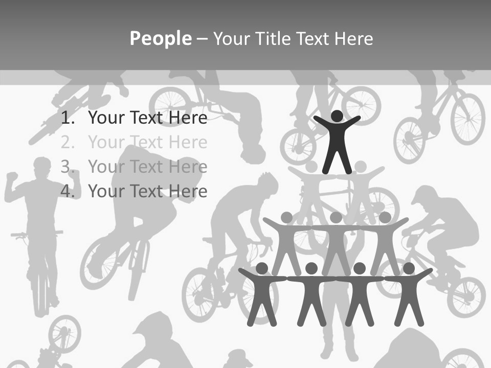 Mountain Drawing Bike PowerPoint Template