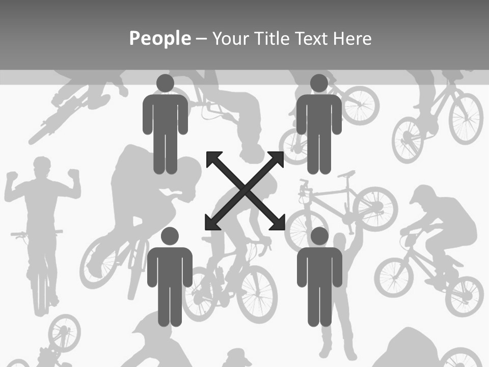 Mountain Drawing Bike PowerPoint Template