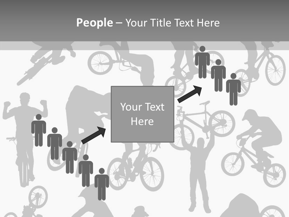 Mountain Drawing Bike PowerPoint Template