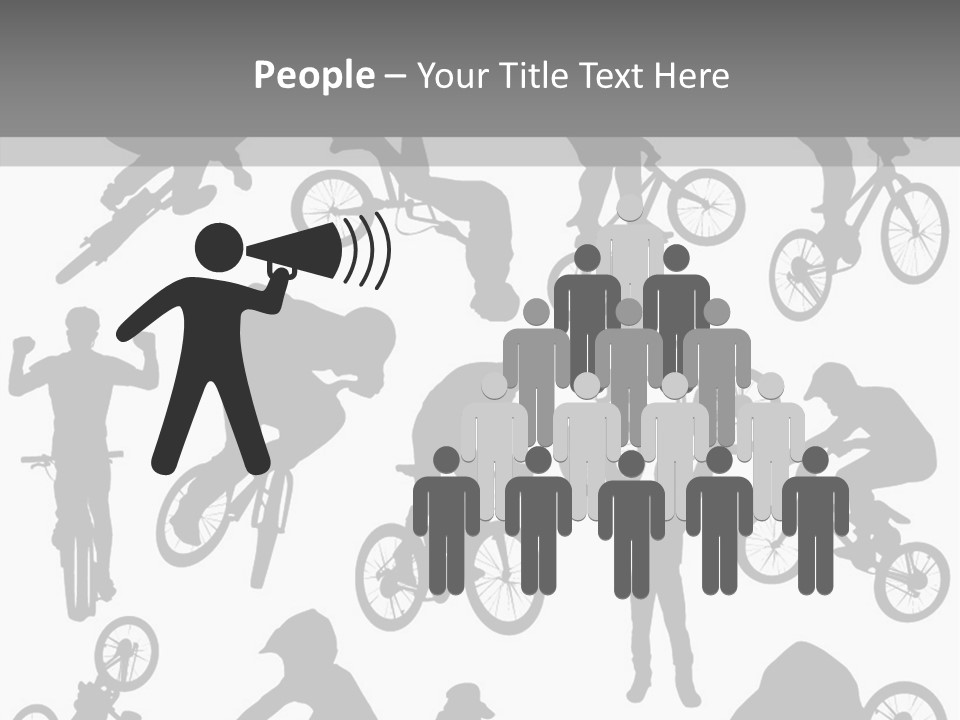 Mountain Drawing Bike PowerPoint Template