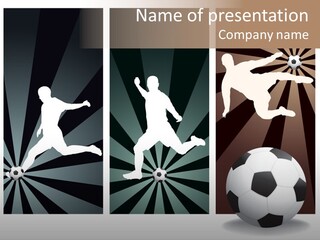 A Soccer Player Kicking A Soccer Ball PowerPoint Template