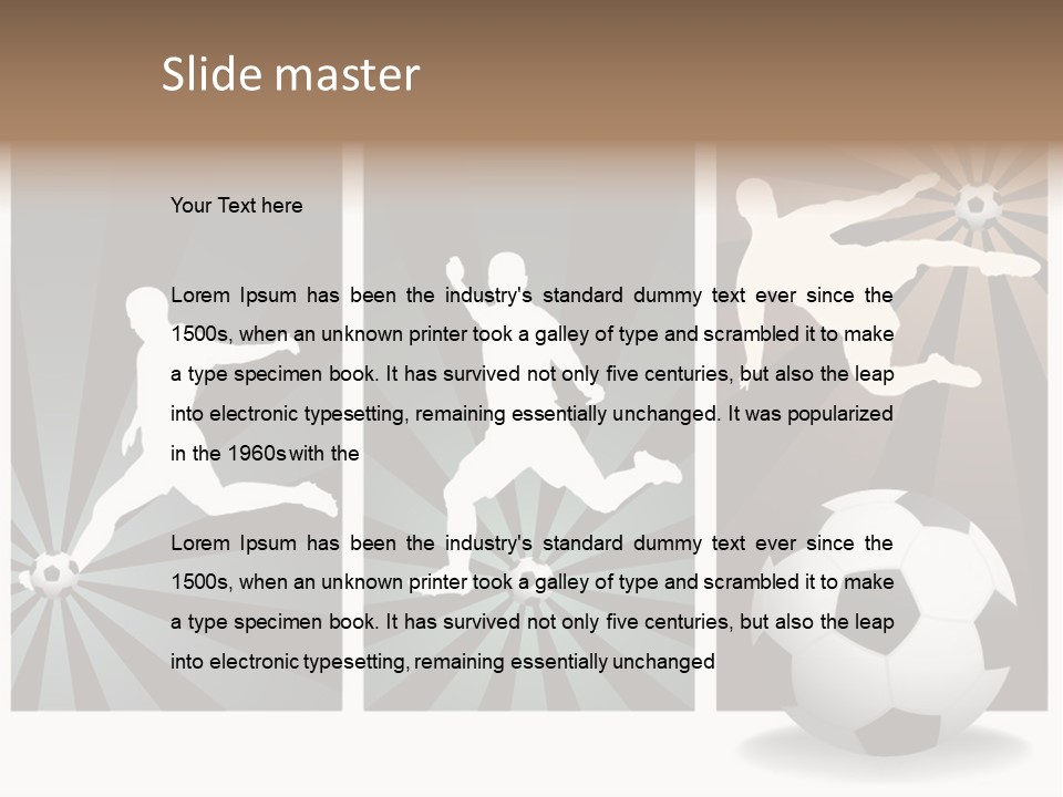 A Soccer Player Kicking A Soccer Ball PowerPoint Template