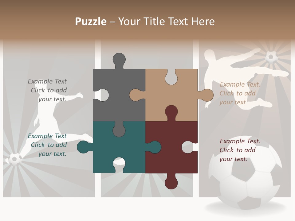 A Soccer Player Kicking A Soccer Ball PowerPoint Template