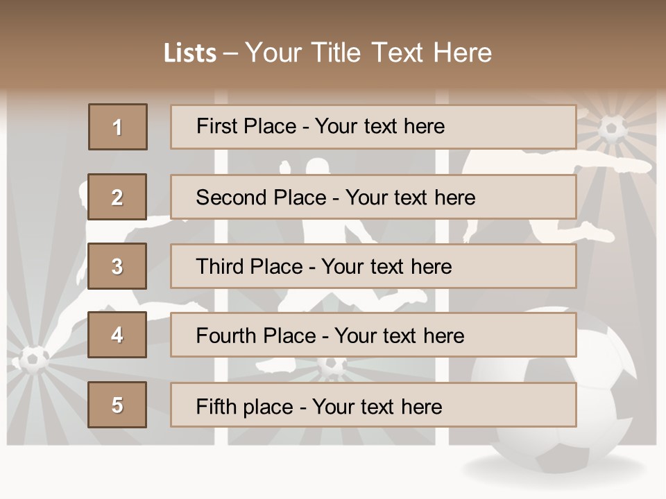 A Soccer Player Kicking A Soccer Ball PowerPoint Template