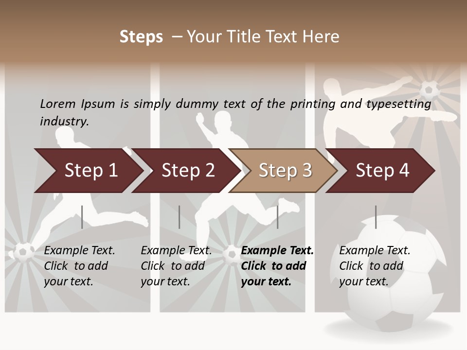 A Soccer Player Kicking A Soccer Ball PowerPoint Template