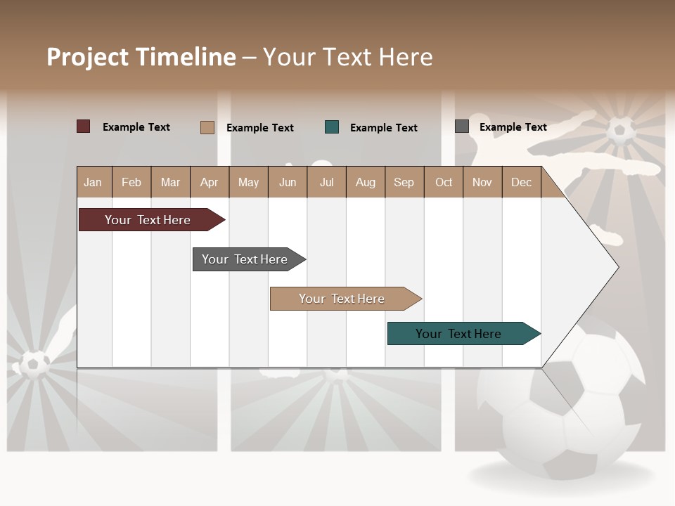 A Soccer Player Kicking A Soccer Ball PowerPoint Template