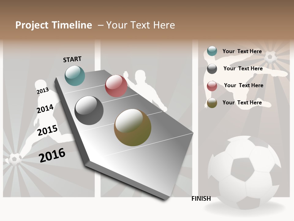 A Soccer Player Kicking A Soccer Ball PowerPoint Template