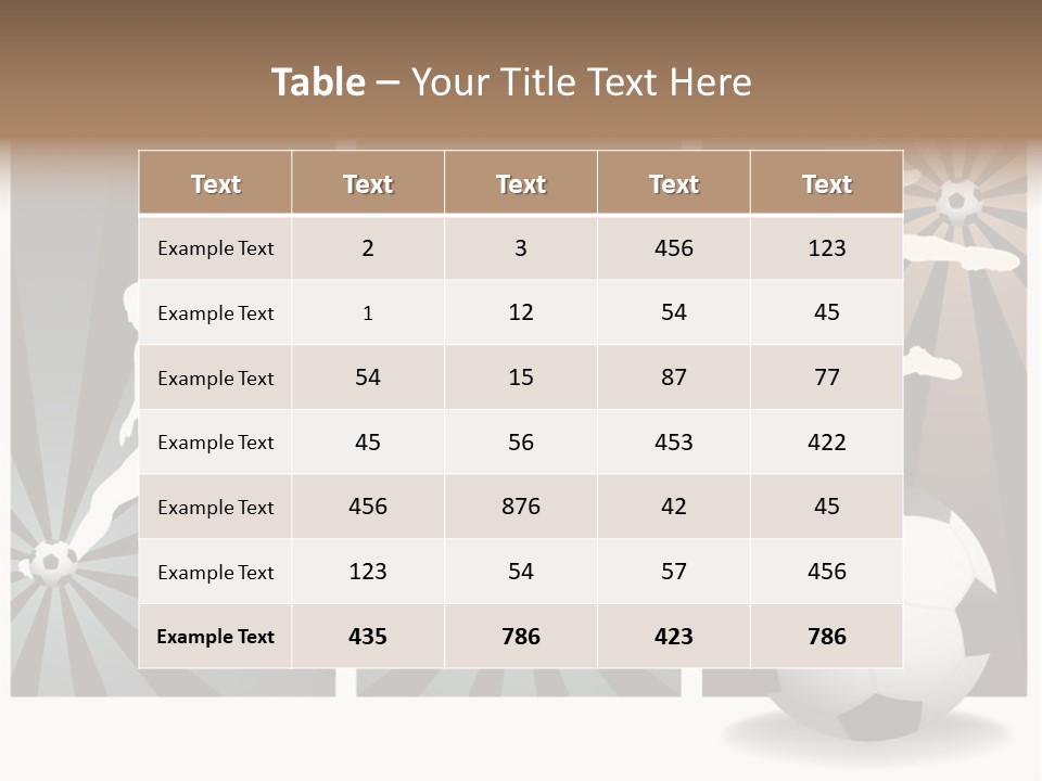 A Soccer Player Kicking A Soccer Ball PowerPoint Template