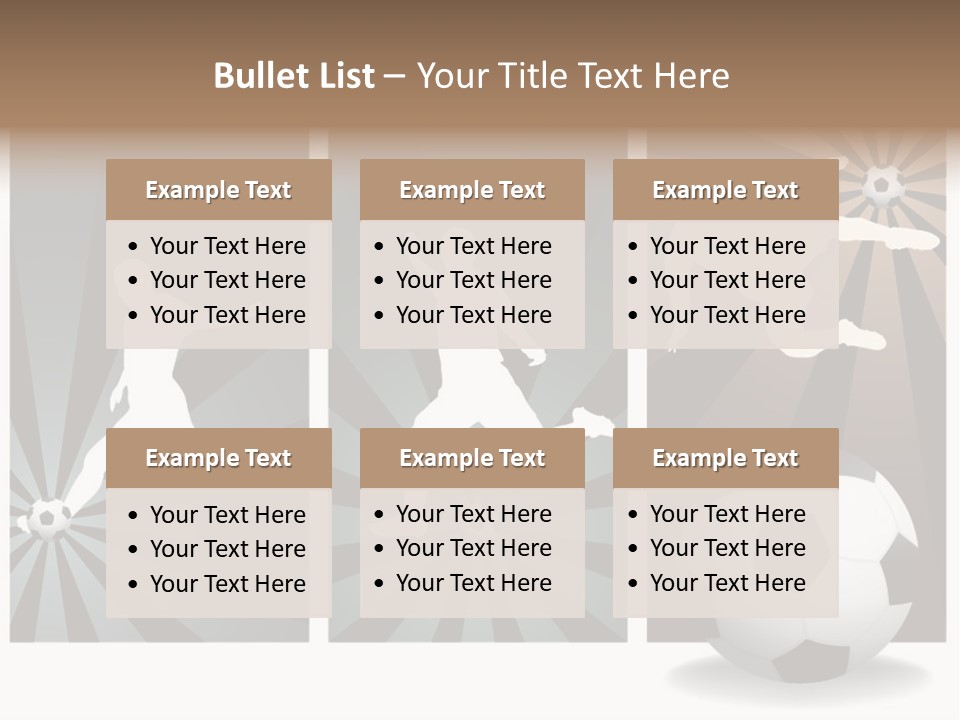 A Soccer Player Kicking A Soccer Ball PowerPoint Template