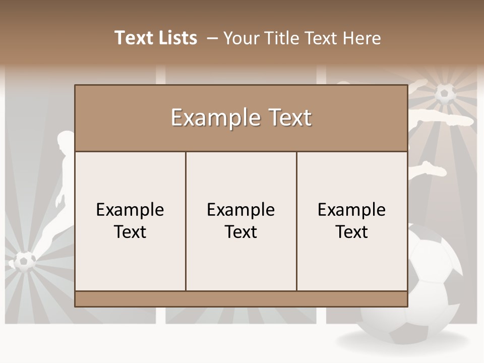 A Soccer Player Kicking A Soccer Ball PowerPoint Template