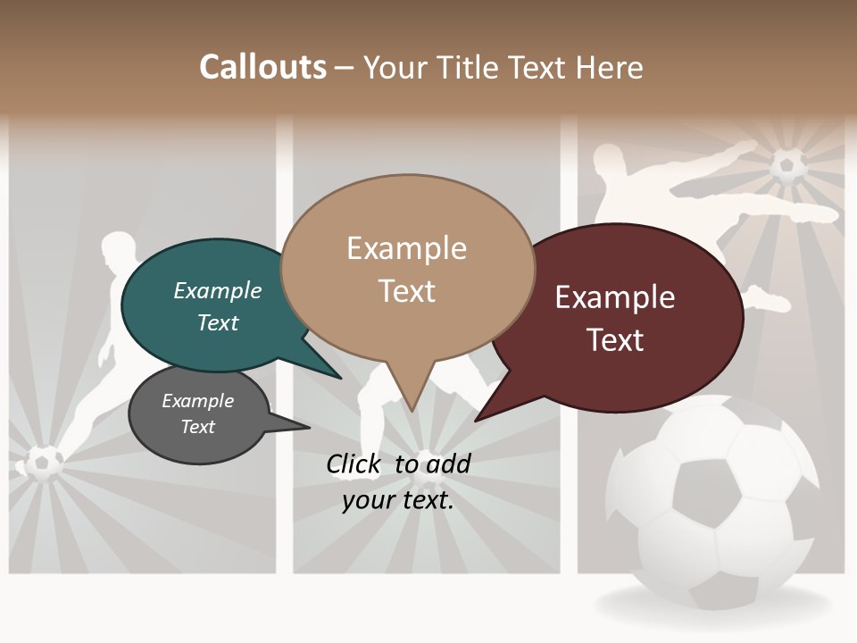 A Soccer Player Kicking A Soccer Ball PowerPoint Template
