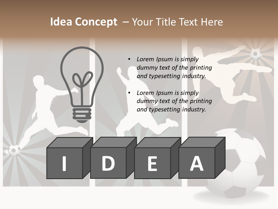 A Soccer Player Kicking A Soccer Ball PowerPoint Template