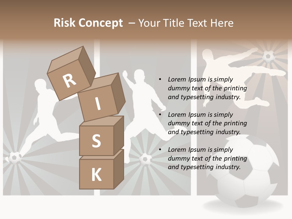 A Soccer Player Kicking A Soccer Ball PowerPoint Template