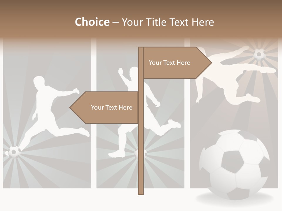A Soccer Player Kicking A Soccer Ball PowerPoint Template