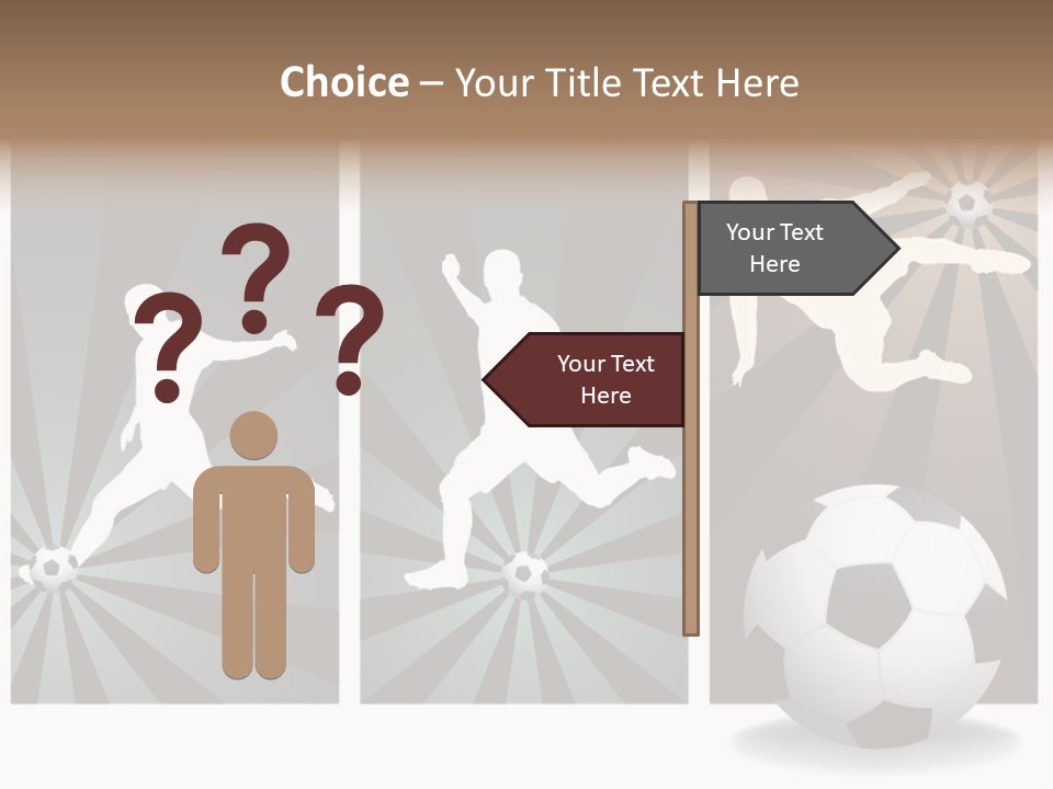 A Soccer Player Kicking A Soccer Ball PowerPoint Template
