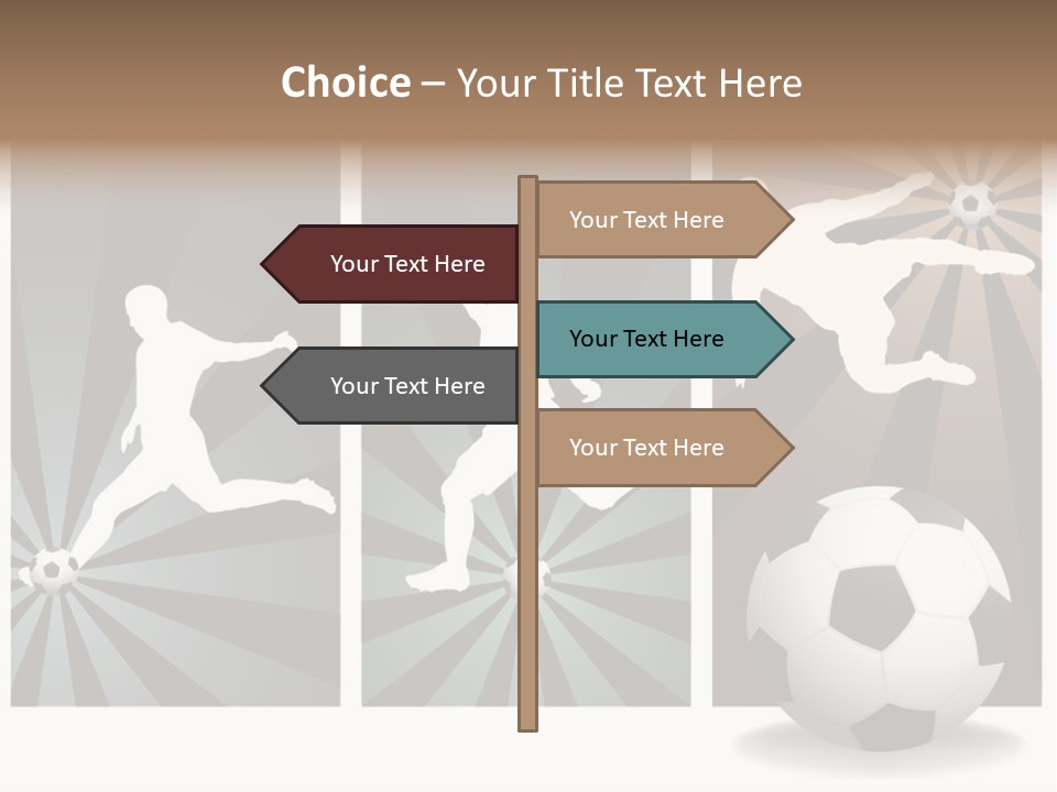 A Soccer Player Kicking A Soccer Ball PowerPoint Template