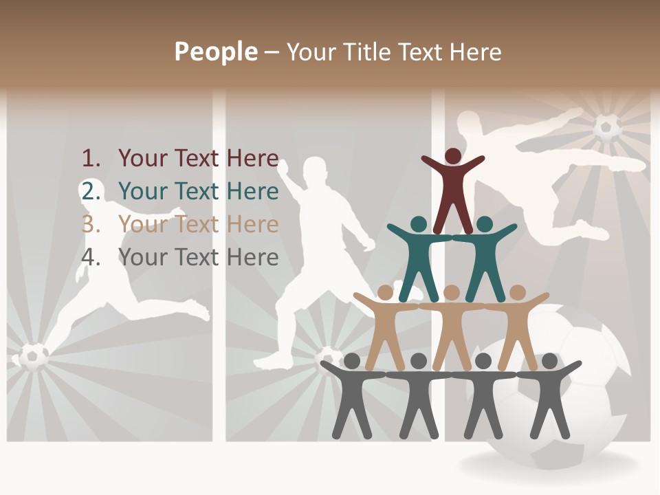 A Soccer Player Kicking A Soccer Ball PowerPoint Template