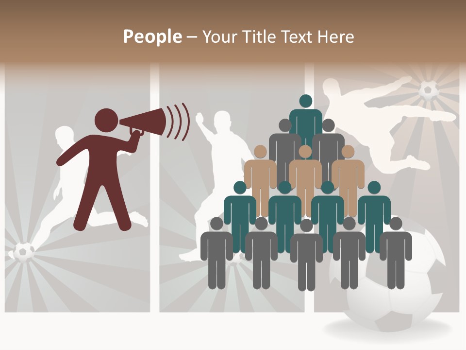 A Soccer Player Kicking A Soccer Ball PowerPoint Template