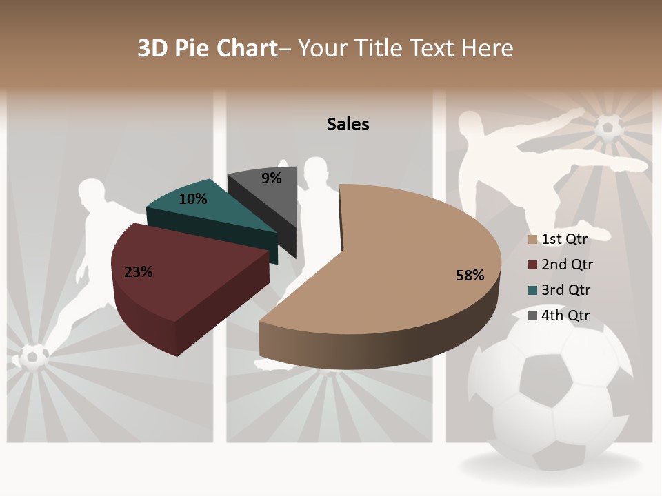 A Soccer Player Kicking A Soccer Ball PowerPoint Template