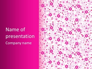 A Pink And White Floral Powerpoint Presentation PowerPoint Template