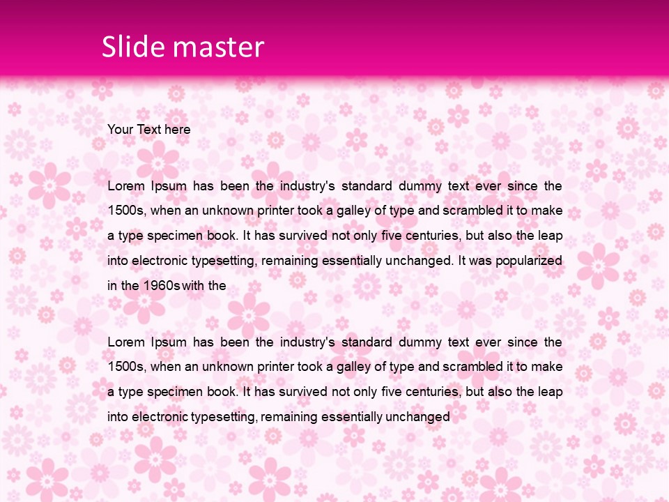 A Pink And White Floral Powerpoint Presentation PowerPoint Template