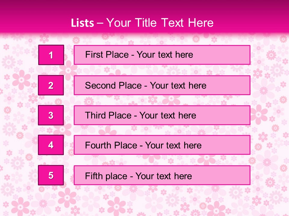 A Pink And White Floral Powerpoint Presentation PowerPoint Template