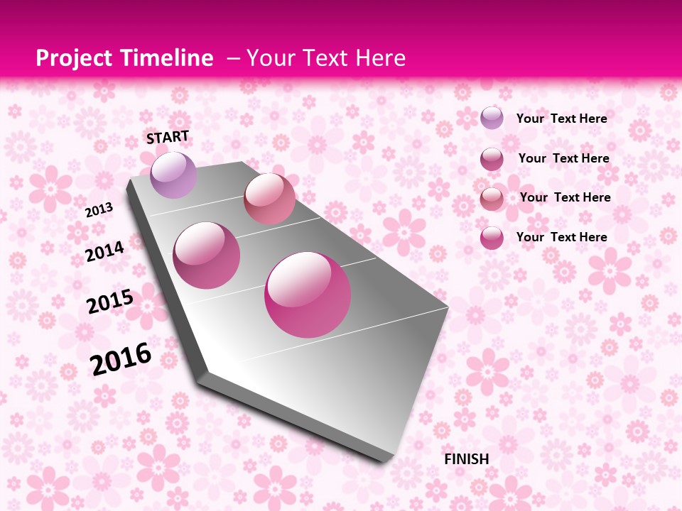 A Pink And White Floral Powerpoint Presentation PowerPoint Template