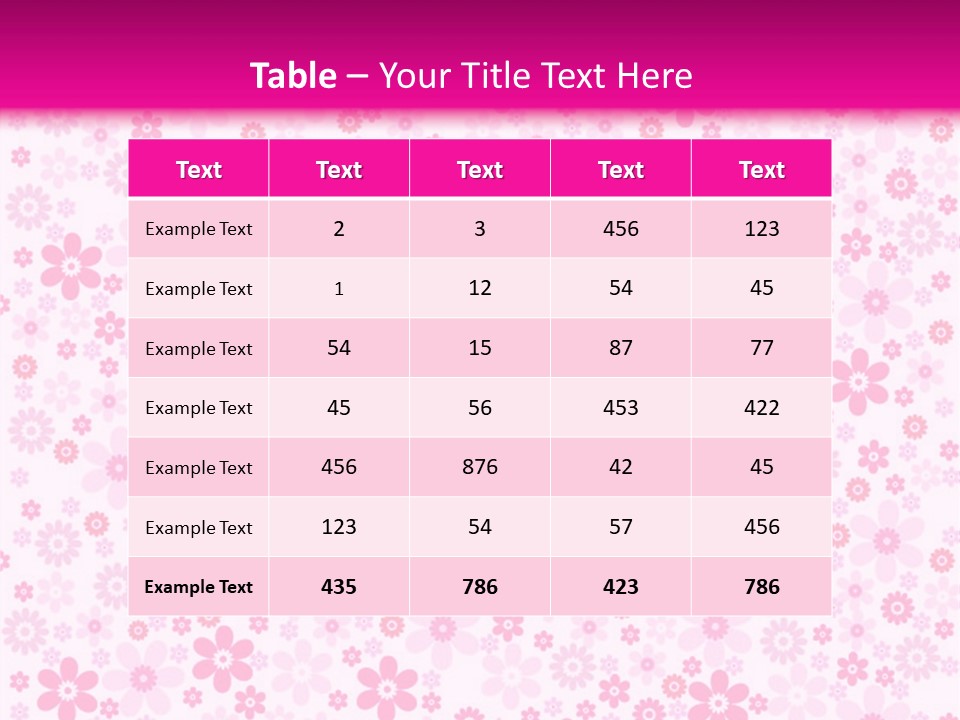 A Pink And White Floral Powerpoint Presentation PowerPoint Template
