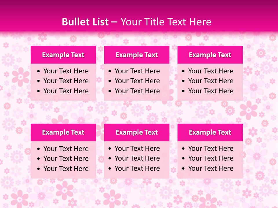 A Pink And White Floral Powerpoint Presentation PowerPoint Template