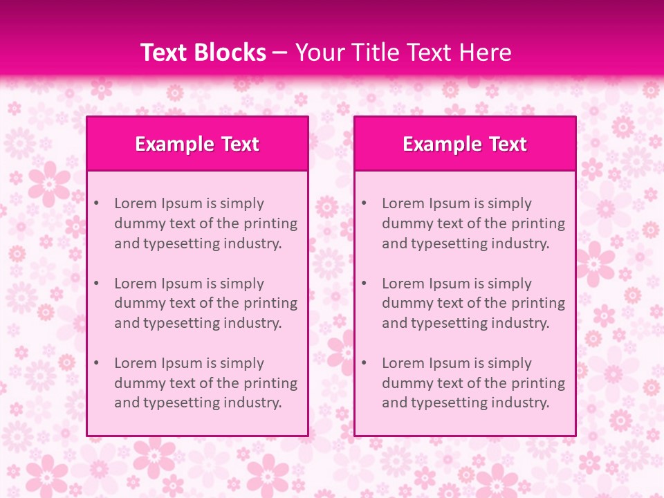 A Pink And White Floral Powerpoint Presentation PowerPoint Template