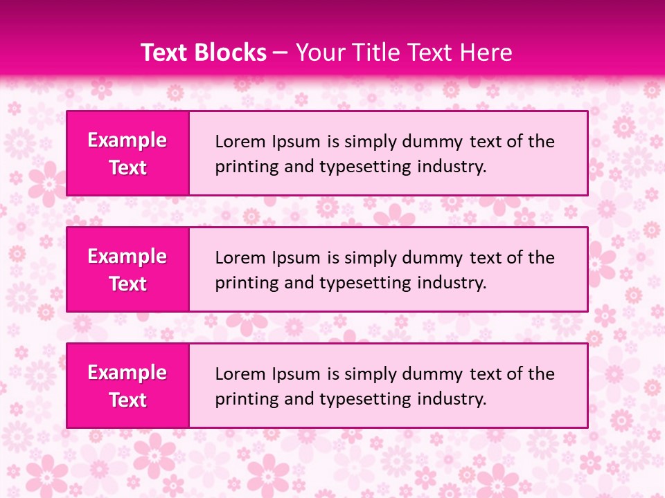 A Pink And White Floral Powerpoint Presentation PowerPoint Template