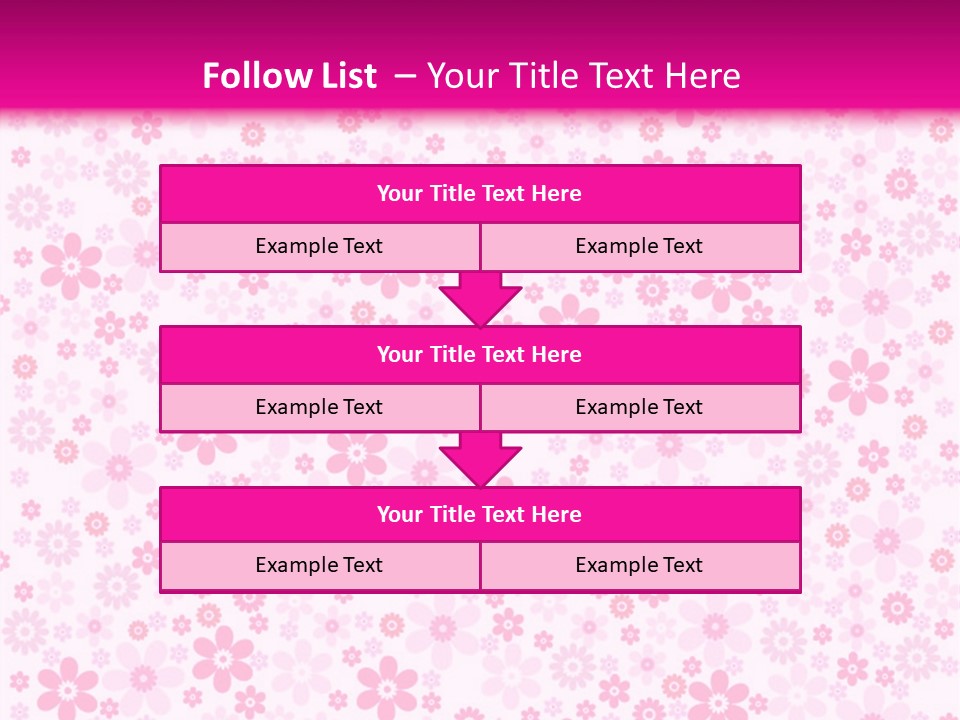 A Pink And White Floral Powerpoint Presentation PowerPoint Template