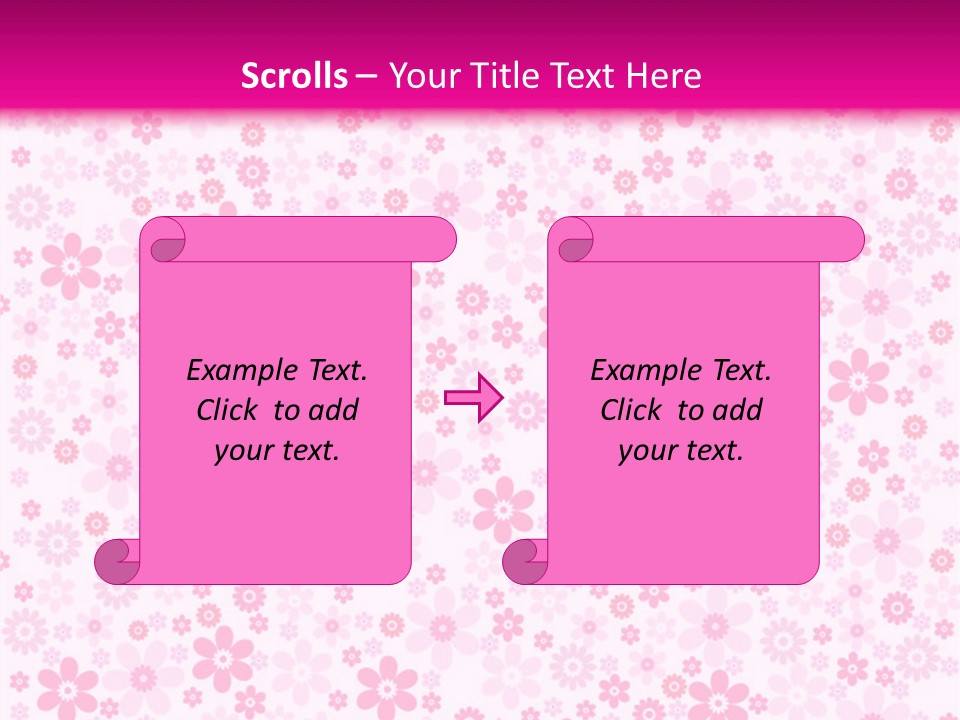 A Pink And White Floral Powerpoint Presentation PowerPoint Template