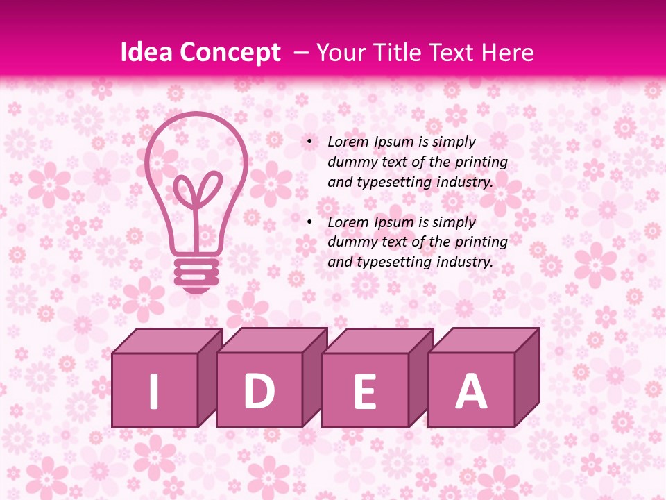 A Pink And White Floral Powerpoint Presentation PowerPoint Template