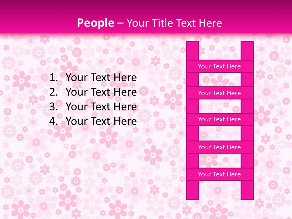 A Pink And White Floral Powerpoint Presentation PowerPoint Template