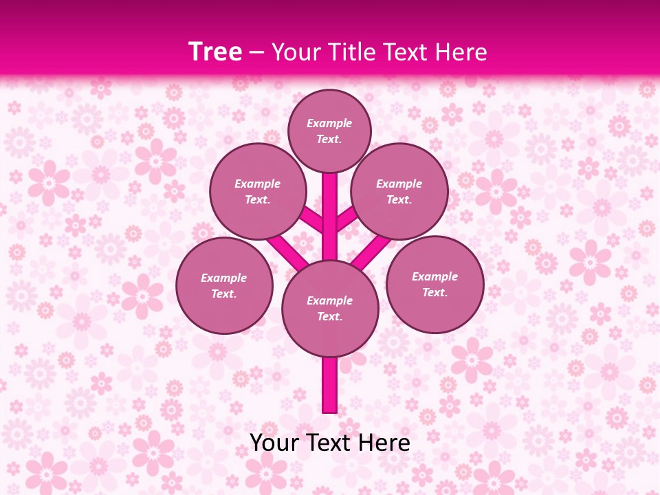 A Pink And White Floral Powerpoint Presentation PowerPoint Template