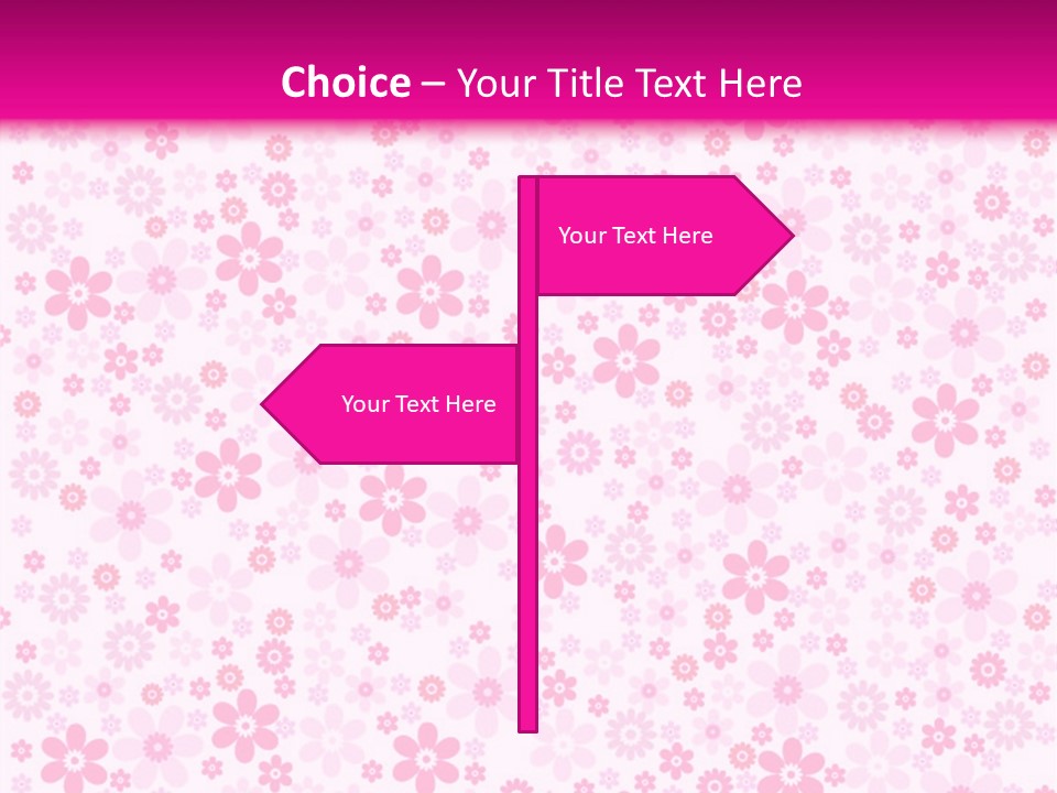 A Pink And White Floral Powerpoint Presentation PowerPoint Template