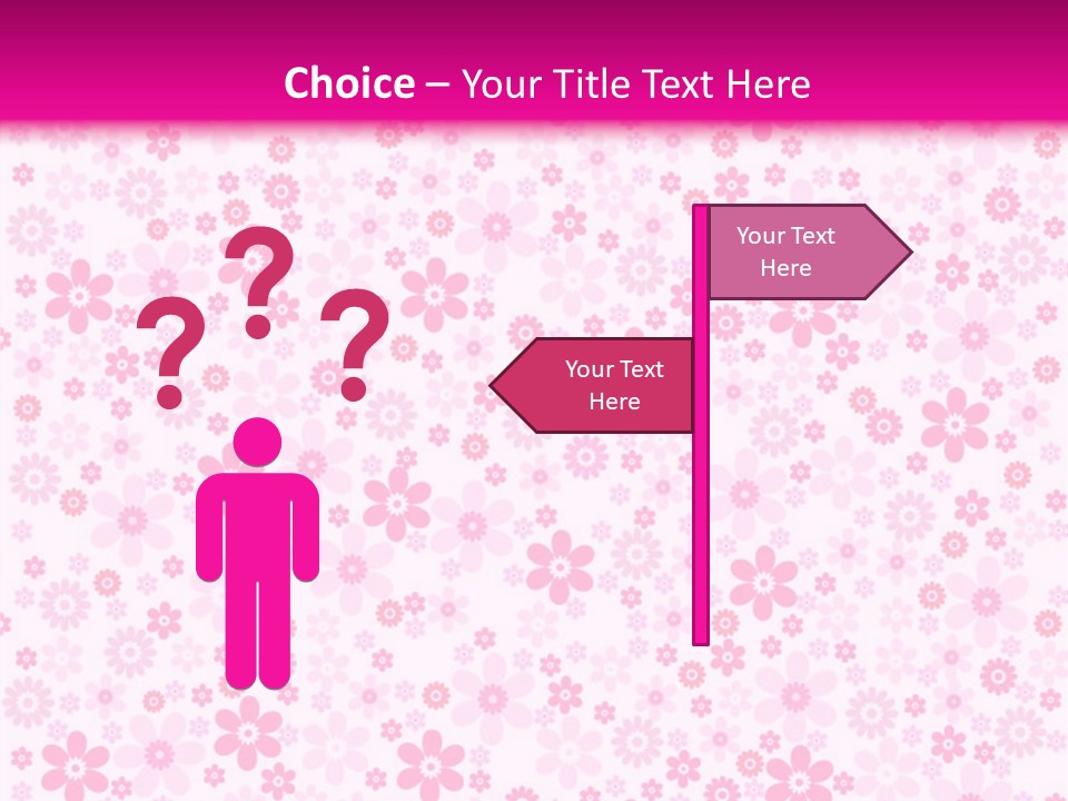 A Pink And White Floral Powerpoint Presentation PowerPoint Template